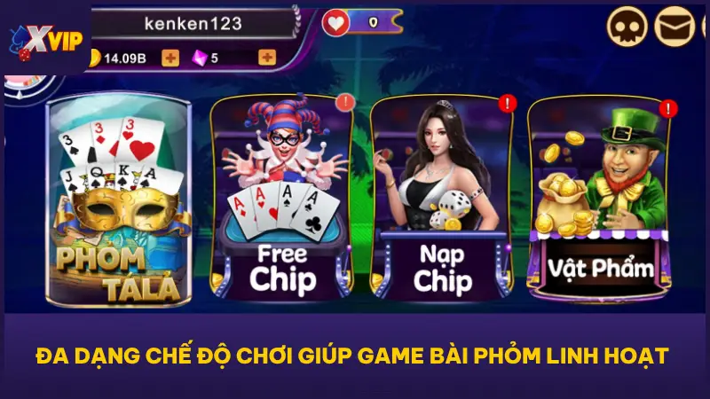 Đa dạng chế độ chơi giúp Game Bài Phỏm linh hoạt cho mọi người chơi