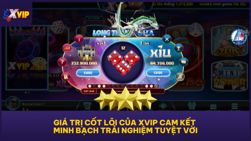 Giới Thiệu XVIP - Cổng Game Đổi Thưởng Khuấy Đảo Châu Á 3 Giá trị cốt lõi của XVIP cam kết minh bạch trải nghiệm tuyệt vời