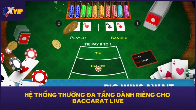 Baccarat Live tại XVIP79 còn tích hợp loạt cơ chế thưởng theo chuỗi và thành tích