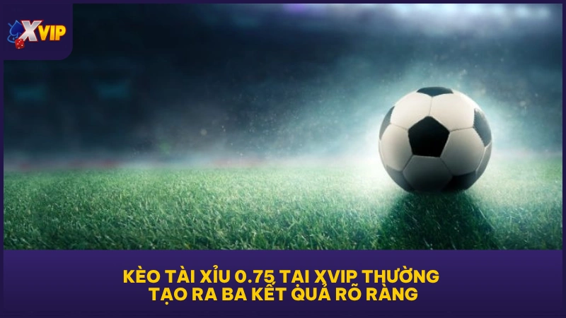 Kèo Tài Xỉu 0.75 - Dự Đoán Bàn Thắng Sinh Lời Tại XVIP 3 Kèo tài xỉu 0.75 tại XVIP thường tạo ra ba kết quả rõ ràng